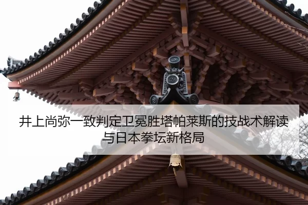 井上尚弥一致判定卫冕胜塔帕莱斯的技战术解读与日本拳坛新格局
